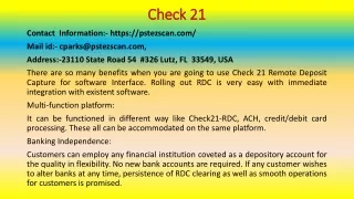 Benefits of Check 21 Remote Deposit Capture