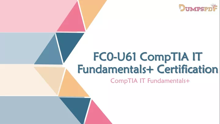 fc0 u61 comptia it fundamentals certification