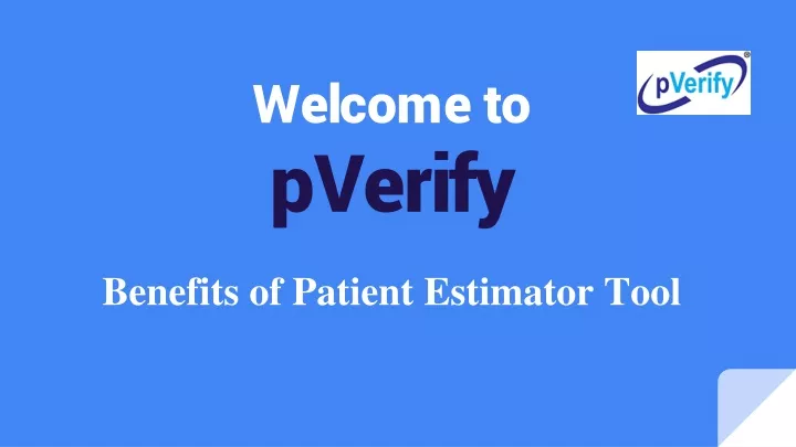 welcome to pverify