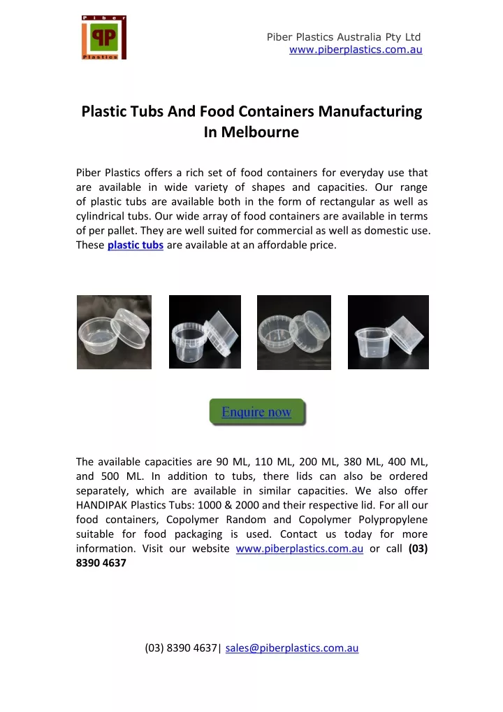 piber plastics australia