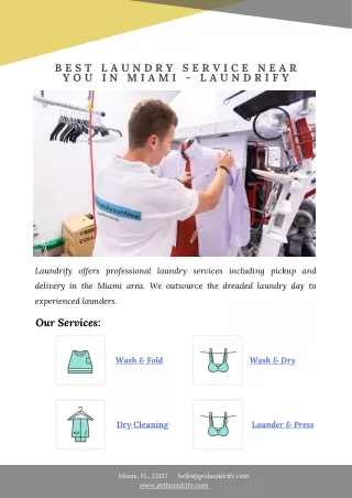Best Laundry Service near You in Miami – Laundrify