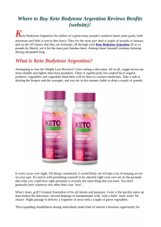 Where to Buy Keto Bodytone Argentina Reviews Benfits (website)!