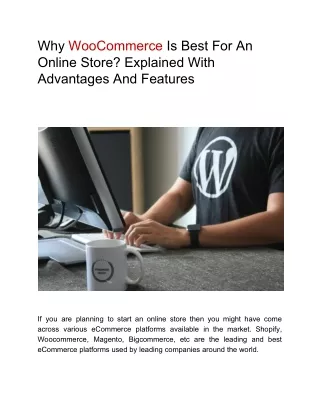 Why WooCommerce Is Best For An Online Store? Explained With Advantages And Features