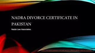 Best Female Divorce Lawyer For Nadra Divorce Certificate in Pakistan