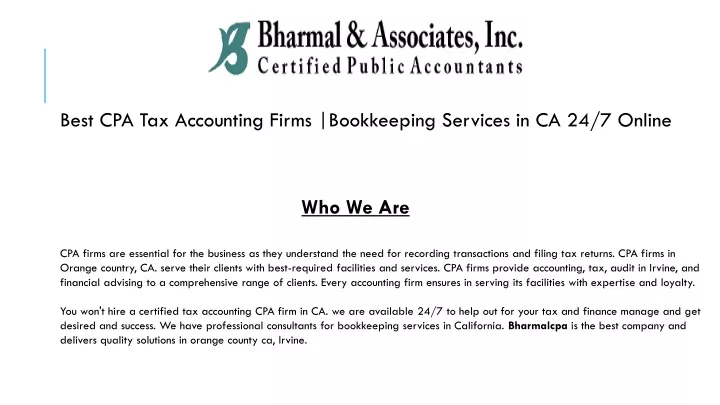 best cpa tax accounting firms bookkeeping