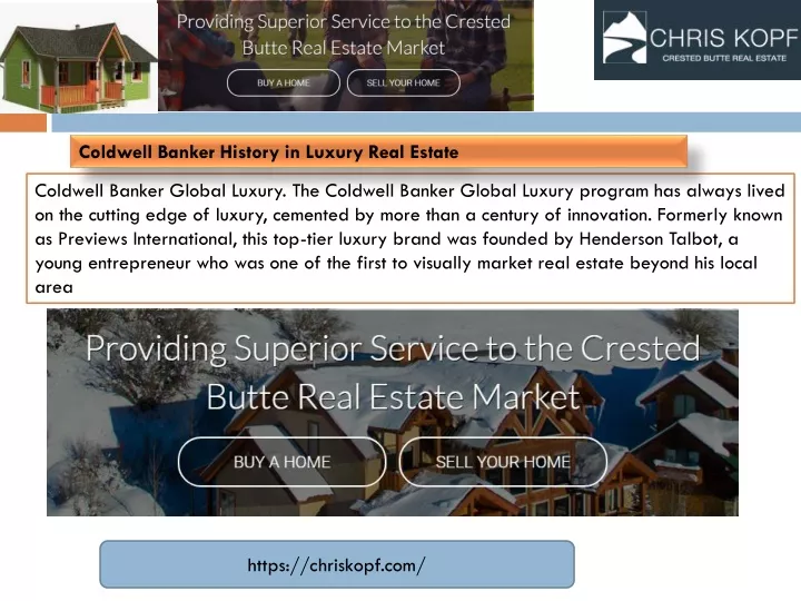 coldwell banker history in luxury real estate