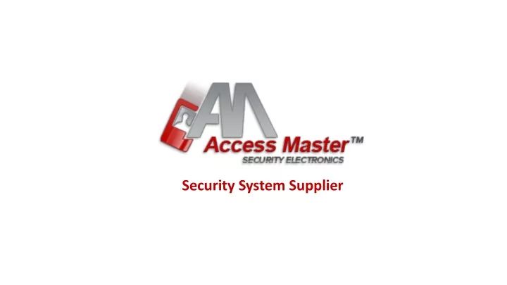 security system supplier