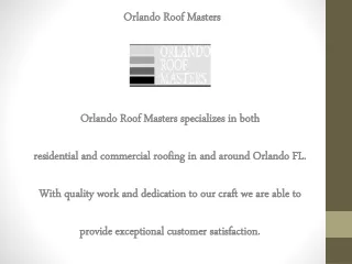 Roof Leak Repair Orlando