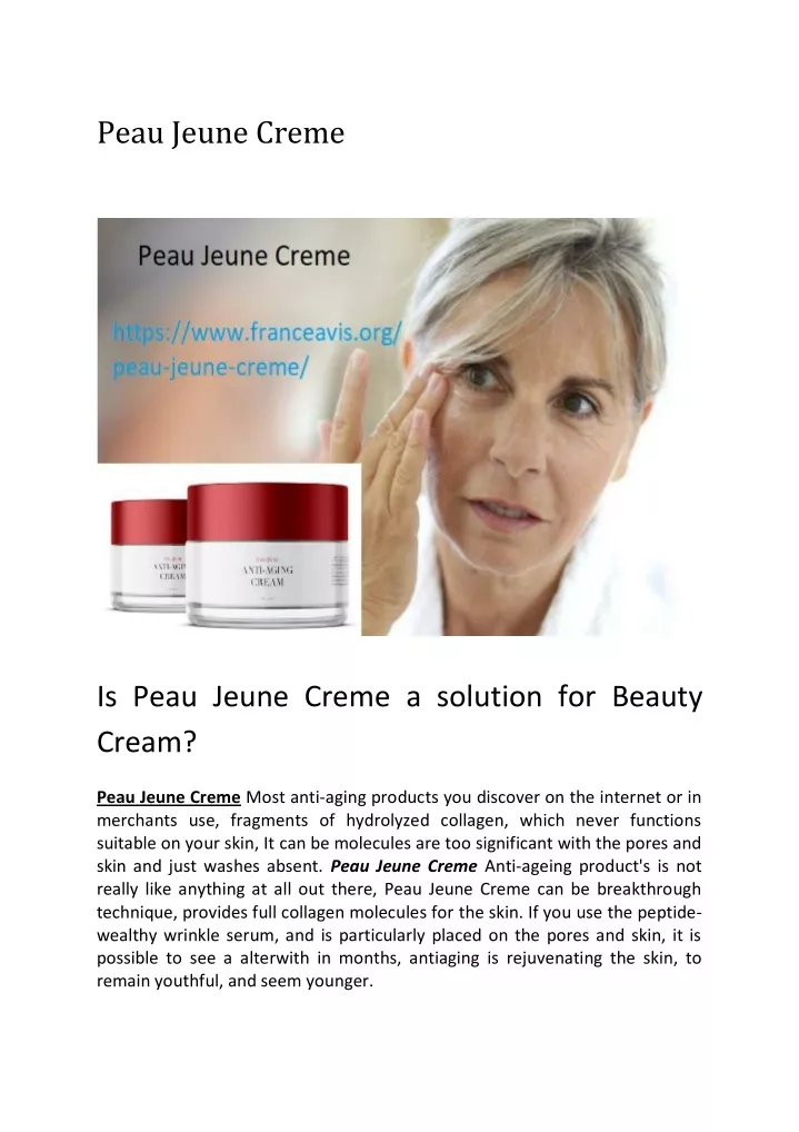 peau jeune creme