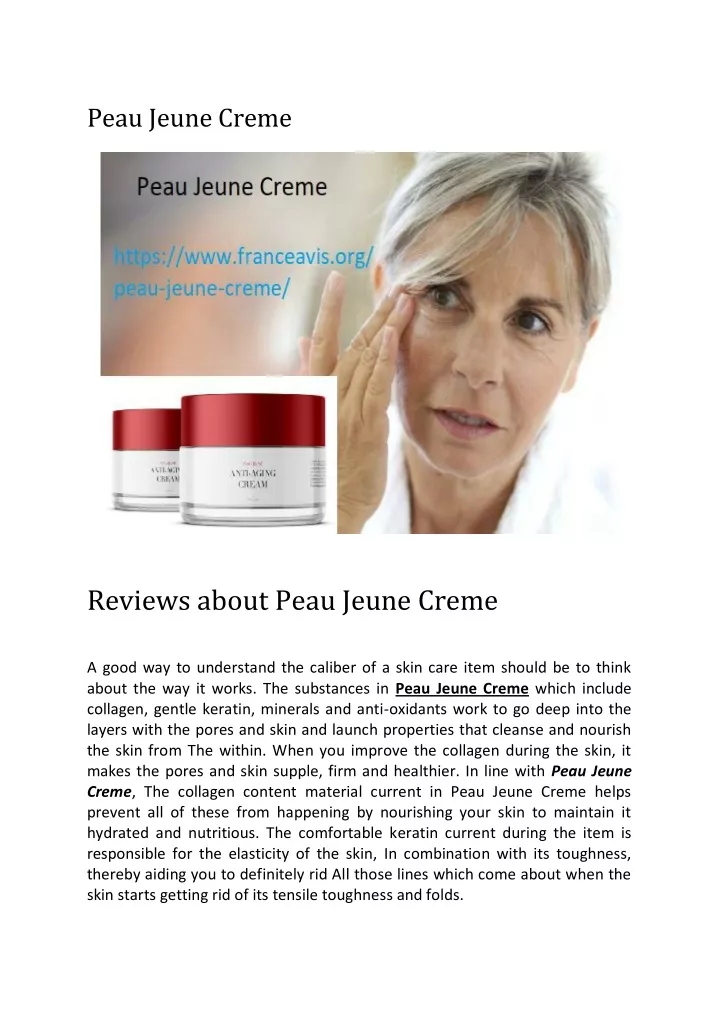 peau jeune creme