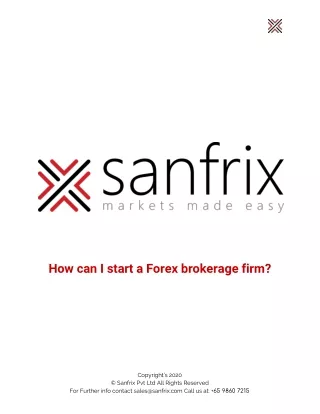 How can i start a forex brokerage firm