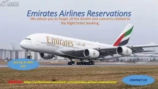 Find Affordable Flights by Emirates Airlines Reservations