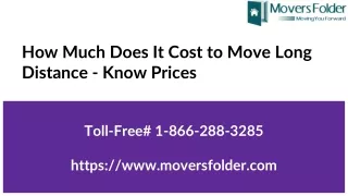 How Much Does it Cost to Move Long Distance - Know the Costs