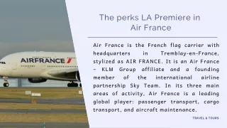 The perks LA Premiere in Air France