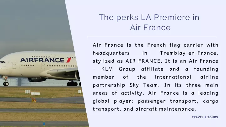 the perks la premiere in air france