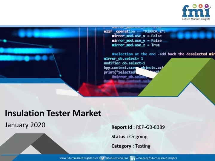 insulation tester market january 2020