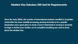 Visa Subclass 500 | Student Visa 500