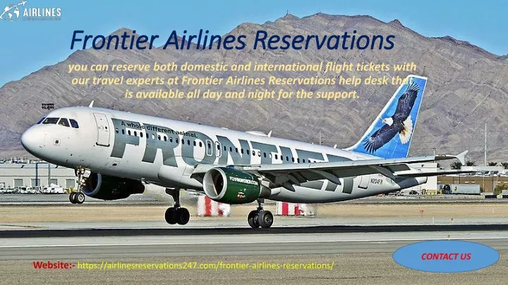 frontier airlines reservations frontier airlines