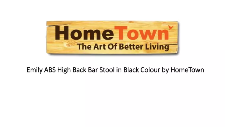 emily abs high back bar stool in black colour