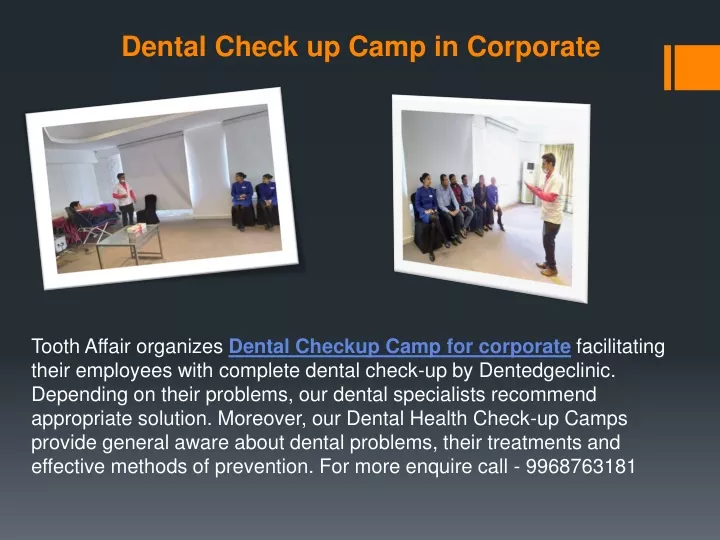dental check up camp in corporate