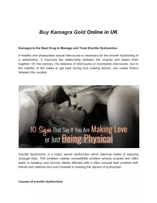 Buy Kamagra Gold Online In UK