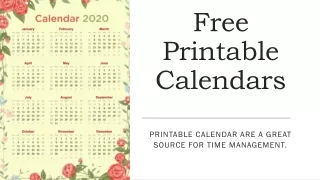 Free Printable Calendars in Minimalist Design