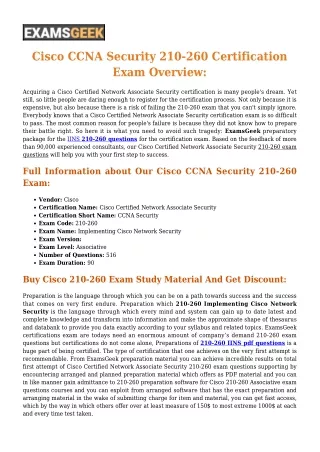 Get Cisco IINS 210-260 Exam Questions - Pass In First Attempt