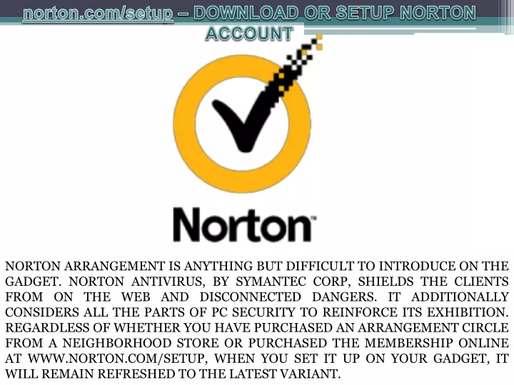 norton com setup download or setup norton account