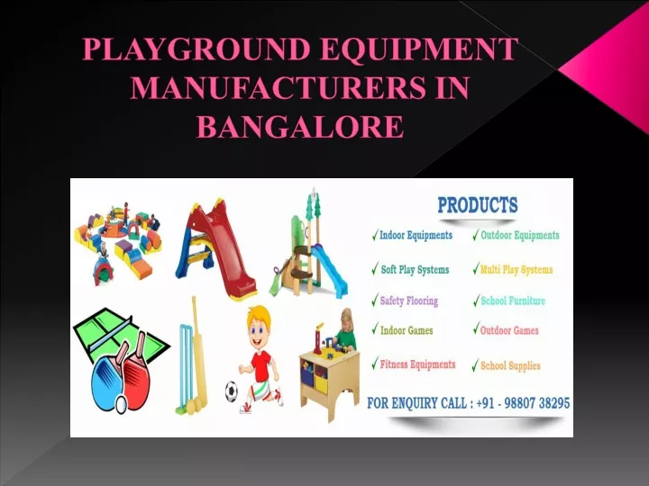 playground equipment manufacturers in bangalore
