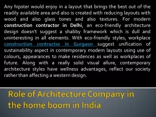 Construction Contractor in Gurgaon