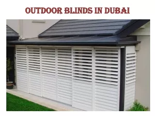 Best Outdoor Blinds In Dubai