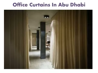 Office Curtains In Abu Dhabi