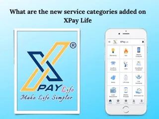 What are the new service categories added on xpay life