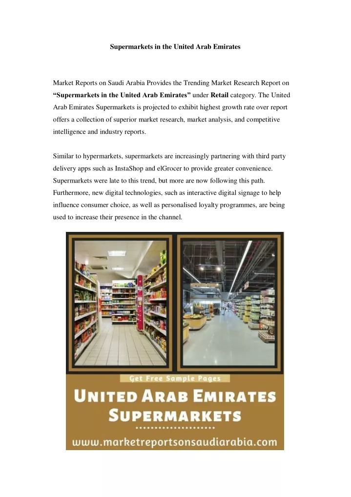 supermarkets in the united arab emirates