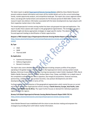 the latest report on global hyperspectral remote
