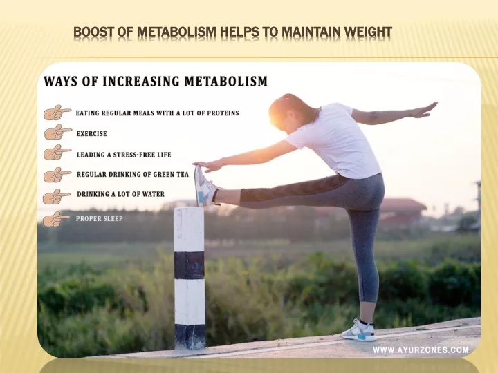 boost of metabolism helps to maintain weight