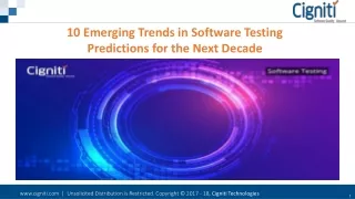 10 Emerging Trends in Software Testing: Predictions for the next decade