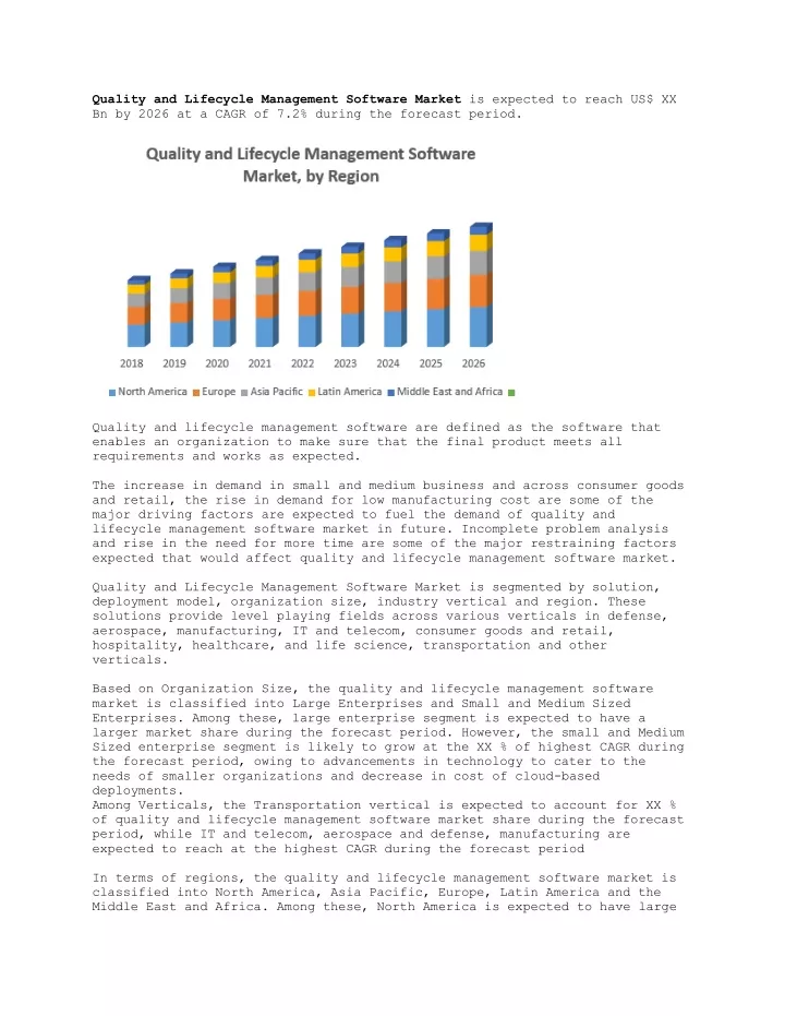 quality and lifecycle management software market