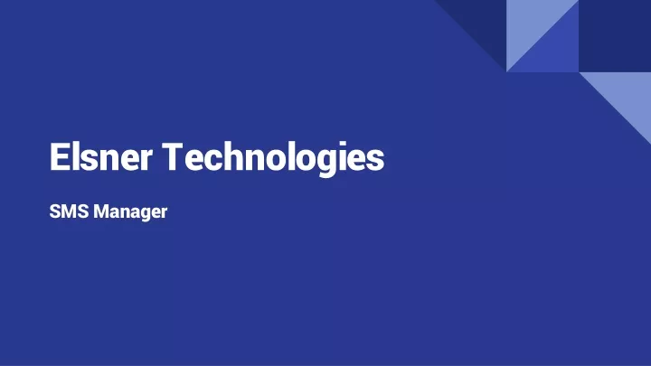 elsner technologies