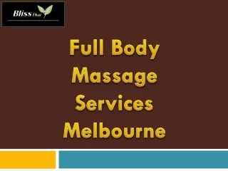 Luxirious Massage Service Melbourne