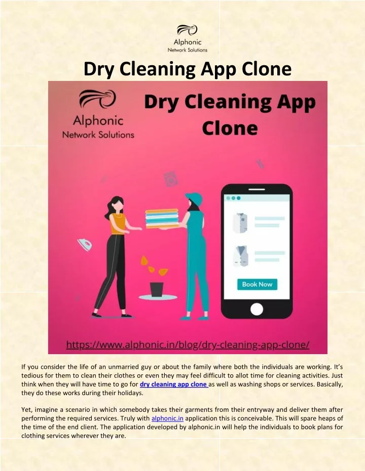 dry cleaning app clone