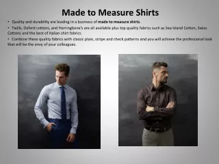 Made to Measure Shirts