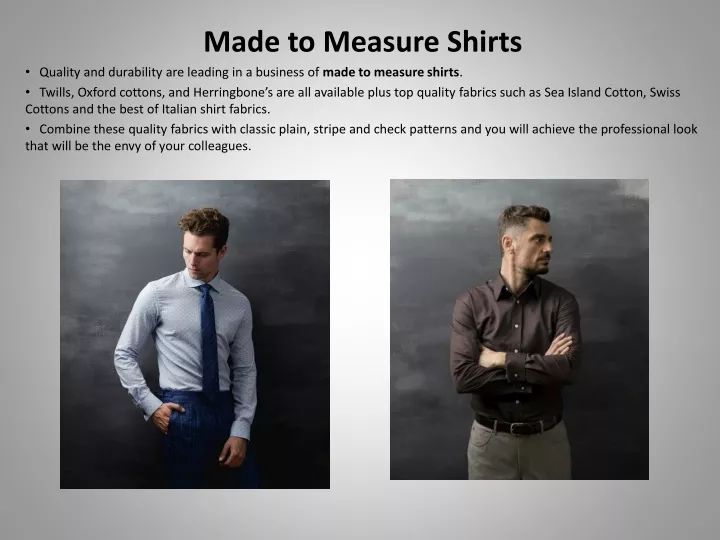 made to measure shirts quality and durability