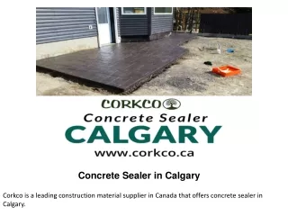 Concrete Sealer in Calgary