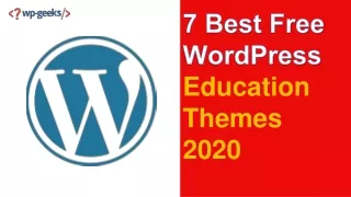 7 Best Free WordPress Education Themes 2020