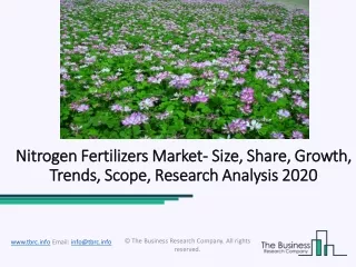 Nitrogen Fertilizers Market Growth Opportunities in Global Industry Analysis By 2023