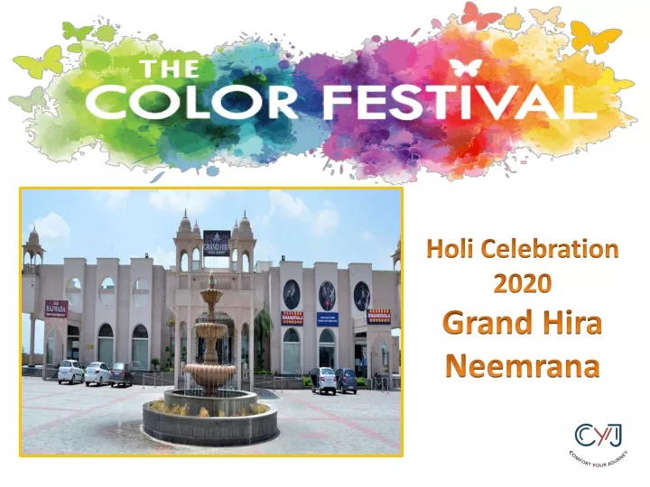 holi celebration 2020 grand hira neemrana