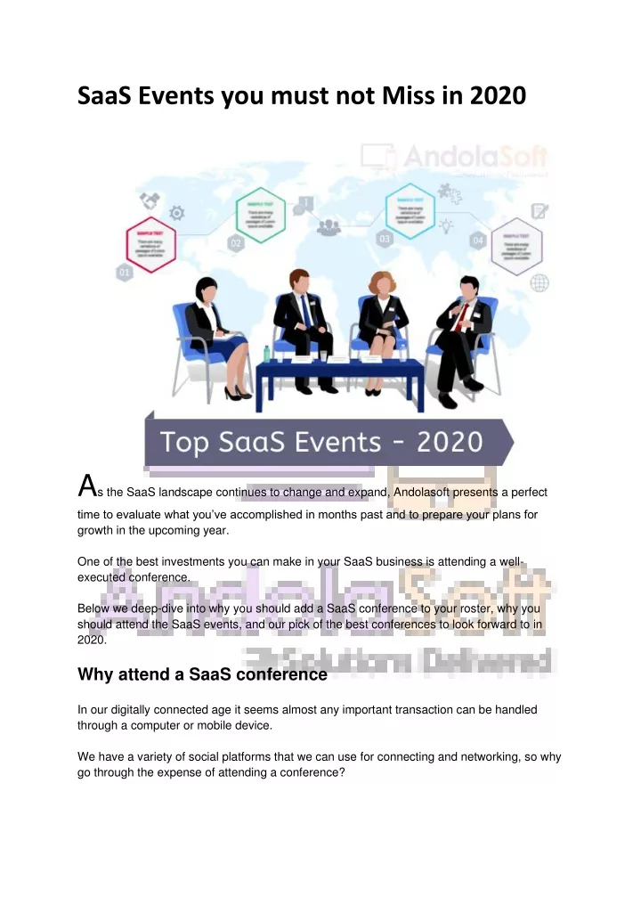 saas events you must not miss in 2020