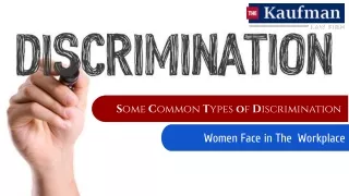 Some Common Types of Discrimination Women Face in the Workplace