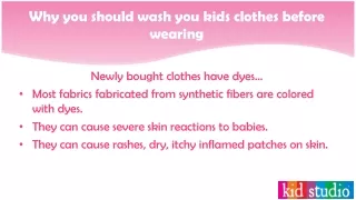 Why you should wash you kids clothes before wearing?